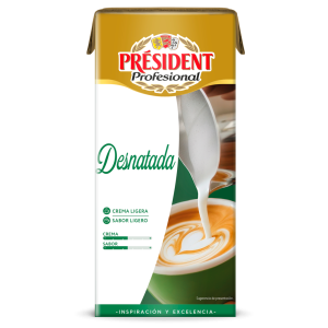 Leche Desnatada BRIK 1L Président Profesional
