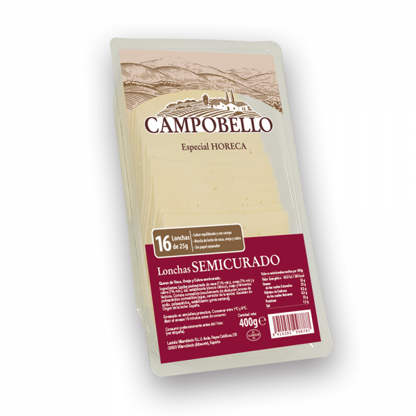 Campobello Lonchas Semicurado 400g Lactalis Foodservice Iberia