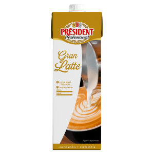 Leche Gran Latte BRIK Squuare 1L Président Profesional